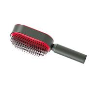 Brosse à Cheveux Démêlante Portable Outils de Coiffure pour Voyage Cheveux Mince Épais Rouge 9*17cm