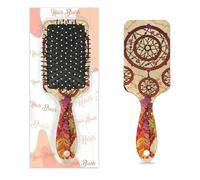 Brosse à cheveux démêlante pour cheveux humides et secs, attrape-rêves, plumes ethniques, peignes décoratifs à coussin d'air pour femmes, hommes, garçons, filles, enfants, brosse de massage pour