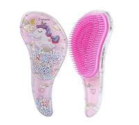 Brosse à cheveux démêlante pour enfants - Poils doux - Enlève doucement les nœuds - Pour enfant et adulte - Brosse à cheveux bouclés épais - Pour femme - Cheveux épais - Brosse à cheveux pour bébé