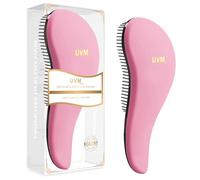 Brosse à cheveux démêlante pour femmes, filles et enfants - Faites glisser la brosse démêlante pour cheveux mouillés, fins, bouclés, épais et afro (Rose)