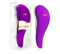 Brosse à cheveux démêlante pour femmes, filles et enfants - Faites glisser la brosse démêlante pour cheveux mouillés, fins, bouclés, épais et afro (Violet foncé)