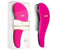 Brosse à cheveux démêlante pour femmes, filles et enfants - Faites glisser la brosse démêlante pour cheveux mouillés, fins, bouclés, épais et afro (Rose Rouge)