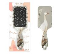 Brosse à cheveux démêlante pour homme et femme - Brosse à cheveux souple à poils souples (branche d'oie blanche)