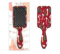Brosse à cheveux démêlante pour homme et femme - Brosse à cheveux souple à poils souples (chaussettes d'arbre de Noël)