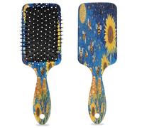 Brosse à cheveux démêlante pour homme et femme - Brosse à cheveux souple à poils souples (ciel étoilé, abeilles, tournesols)