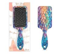 Brosse à cheveux démêlante pour homme et femme - Brosse à cheveux souple à poils souples (écailles de sirène fantaisie colorées)