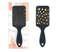 Brosse à cheveux démêlante pour homme et femme - Brosse à cheveux souple à poils souples (étoiles géométriques)