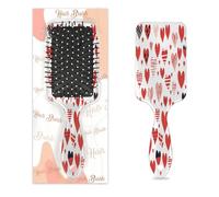 Brosse à cheveux démêlante pour homme et femme - Brosse à cheveux souple à poils souples - Motif cœur rouge mignon