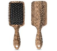 Brosse à cheveux démêlante pour homme et femme - Brosse à cheveux souple à poils souples (motif texture peau de serpent)