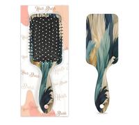 Brosse à cheveux démêlante pour homme et femme - Poils souples - Plumes multicolores