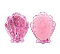 Brosse à cheveux démêlante sirène - Peigne princesse de Noël - Peigne à paillettes - Brosse à cheveux de massage du cuir chevelu - Sans douleur - Pour cheveux secs et humides - Pour enfants, filles et