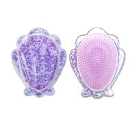 Brosse à cheveux démêlante sirène - Peigne princesse de Noël - Peigne à paillettes - Brosse à cheveux de massage du cuir chevelu - Sans douleur - Pour cheveux secs et humides - Pour enfants, filles et