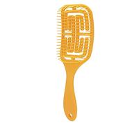 Brosse à cheveux démêlante unisexe, peigne professionnel de Massage du cuir chevelu, outil de coiffure pour cheveux longs, courts et bouclés, en Nylon ABS, taille de voyage (Orange)