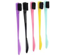 Brosse à cheveux double bord 2 en 1, brosse à cheveux de contrôle des bords, matériau ABS de haute qualité, dents de peigne lisses pour le coiffage des cils et des sourcils à la