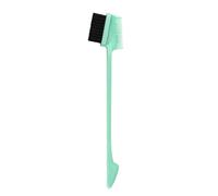 Brosse à cheveux double contrôle pour femme - Brosse à bords avec peigne lisse pour soin des cheveux - Brosse combinée de contrôle des bords (vert, taille unique)