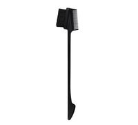 Brosse à cheveux double contrôle pour femme - Brosse à bords avec peigne lisse pour soin des cheveux - Brosse combinée de contrôle des bords (noir, taille unique)