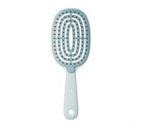 Brosse à cheveux double couche avec poignée ergonomique profilée pour une prise en main sûre pendant les tâches de coiffure toute la journée (vert, emballé)