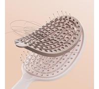 Brosse à cheveux double couche pour les tâches de coiffage qui nécessitent à la fois un soutien soulevé et une interaction douce du cuir chevelu (peigne crème)