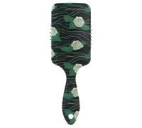 Brosse à cheveux douce et épaisse avec ruban de velours rose vert gazon conçu pour masser le cuir chevelu pour les cheveux fins avec poignée ergonomique cepillo para cabello rizado