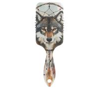 Brosse à cheveux douce Western Cowboy Wolf Charm pour coup de fouet conçue pour massage du cuir chevelu pour cheveux épais avec poignée ergonomique cepillo para cabello rizado