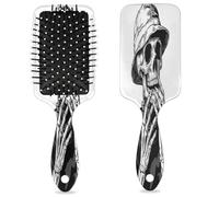 Brosse à cheveux drôle squelette tête de mort humide et sec avec coussin d'air brosse à cheveux démêlante en plastique pour enfants adultes cadeau de rentrée scolaire femme homme
