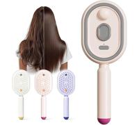 Brosse à cheveux électrique 3 en 1, brosse à cheveux 2026, brosse électrique de massage à la vapeur, peigne tout-en-un à coussin d'air pour contrôle des frisottis et antistatique