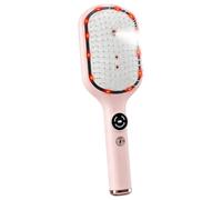 Brosse à cheveux électrique à pulvérisation, masseur de cuir chevelu, rouge clair, brosse vapeur électrique pour cheveux