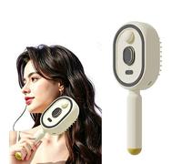 Brosse à cheveux électrique avec brume d'essence et lumière rouge, peigne démêlant autonettoyant avec poils rétractables, outil de soins capillaires quotidien inspiré des brosses à coussin d'air