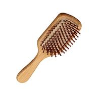 Brosse à Cheveux en Bambou, Design Ergonomique 20,5 Cm | Matériau écologique, Facile à transporter, Poignée antidérapante, Adapté aux voyages, Qualité durable