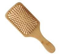 Brosse à Cheveux, Brosse en Bambou Naturel, Brosse Massage Cheveux, Brosse Carrée, Anti-frisottis, Brosse Démêlante, Pour Démêler les Cheveux, Améliorer la Texture, Adaptée aux Hommes, Femmes, Enfants