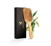 Brosse à cheveux en bambou pour la croissance des cheveux, démêlant et massage du cuir chevelu, brosse à cheveux en bois naturel pour femmes, hommes, enfants, brosse à cheveux ergonomique qui réduit