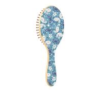 Brosse à cheveux en bois bleu Safari Papillons Cartoon Paddle Brosse à cheveux naturelle Brosse à cheveux en bois Brosse à cheveux Massage en bois