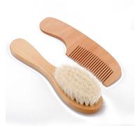 Brosse à cheveux en bois, brosse à cheveux écologique en bois doux pour bébés et jeunes enfants