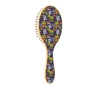 Brosse à cheveux en bois - Brosse à cheveux en bois - Brosse à message en bois - T-rex Attaque Tyrannosaure Rex Dinosaure