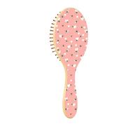 Brosse à cheveux en bois - Brosse à cheveux en bois pour cheveux - Brosse de massage en bois - Motif abeilles et cœurs