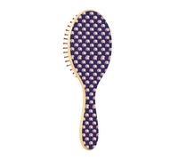 Brosse à cheveux en bois - Brosse à cheveux en bois pour cheveux - Brosse de massage en bois - Petits éléphants mignons