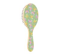 Brosse à cheveux en bois - Brosse à cheveux en bois pour massage des cheveux - Safari - Papillons et scorpions