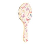 Brosse à cheveux en bois coloré papillon fleurs palettes brosses à cheveux pour femmes brosse à cheveux en bois pour femme brosse à cheveux naturels