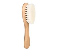 Brosse à Cheveux en Bois de Chèvre pour bébé, Poils de Chèvre Doux, Peigne de Toilettage pour Massage de la Tête de bébé avec Manche en Bois pour Croûte de Lait