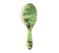 Brosse à cheveux en bois - Guerre nationale du Vietnam - Journée des anciens combattants - Hélicoptère_4 - Brosse en bois pour cheveux - Brosse à message en bois
