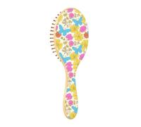 Brosse à cheveux en bois marguerite fleur bleue animal papillon palette brosse à cheveux pour femme brosse en bois pour la croissance des cheveux brosse à cheveux massage en bois