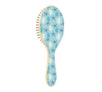 Brosse à cheveux en bois Modèle sans soudure Récif corallien Étoile de mer Brosse à cheveux Paddle sous-marine pour les femmes Brosse à cheveux en bois Brosse