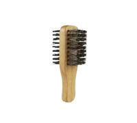 Brosse à cheveux en bois naturel pour homme - Brosse à cheveux double usage double face - Antistatique - Peigne de coiffure pour barbier - Outils de rasage (S)