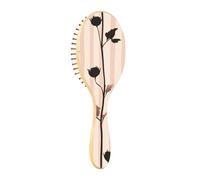 Brosse à cheveux en bois noir en coton rayé pour cheveux naturels brosse à cheveux naturels brosse à cheveux naturels