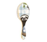 Brosse à cheveux en bois noir paresseux buffle plaid marguerite oeuf Pâques palette en bois brosse à cheveux brosse à cheveux en bois brosse à message en bois