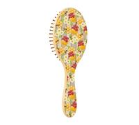 Brosse à cheveux en bois pour femme - Brosses en bois pour massage des cheveux - Brosse à cheveux abeilles - Pots de miel - Camomille en bois