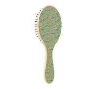 Brosse à cheveux en bois sans soudure Hiver Ski Modèle Paddle Brosse à cheveux pour les femmes Brosse à cheveux en bois Massage Brosse pour