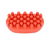 Brosse à cheveux en caoutchouc, barre de lavage, compacte, portable, ergonomique, pour un usage quotidien (rouge)