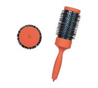 Brosse à cheveux en céramique avec poils en nylon pour volumiser les boucles et les protections thermiques, manche en bois de hêtre, outil de coiffage en nylon et barils en aluminium