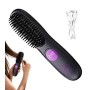 Brosse à cheveux en céramique chauffante sans fil rechargeable par USB